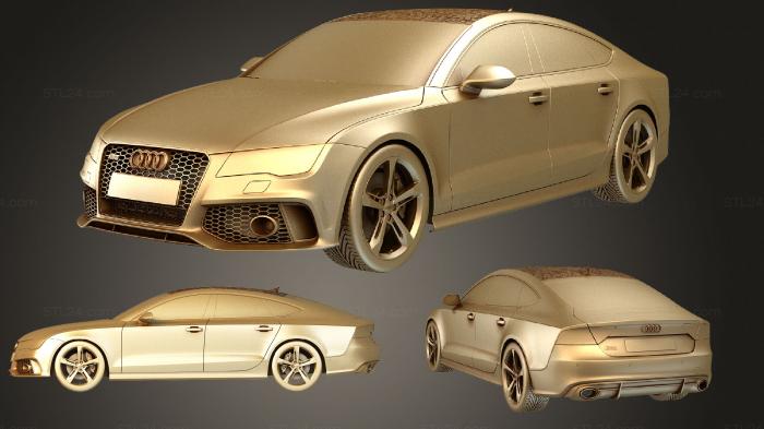 Vehicles (Audi RS7 hipoly, CARS_0615) 3D models for cnc